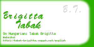 brigitta tabak business card